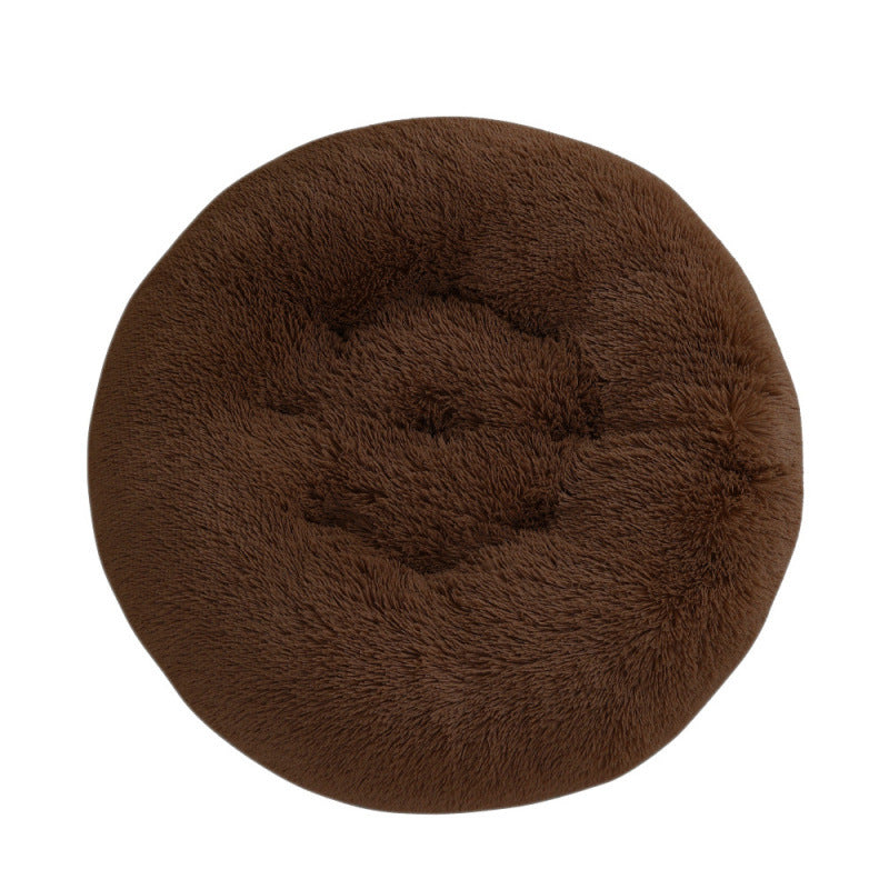 Pet Round Plush Warm Sleep Mat Bed House Cushion