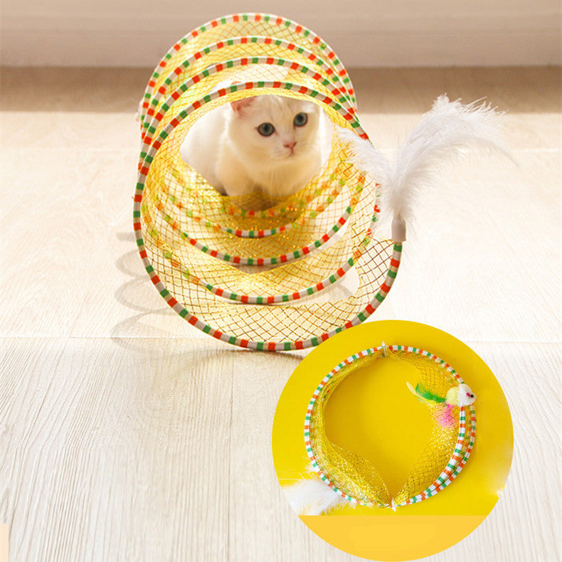 Foldable Pet Tunnel Toy For Play And Storage