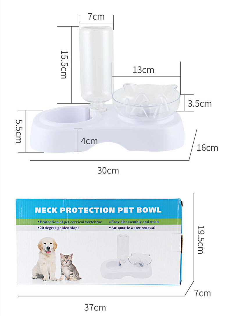 Transparent Plastic Feeding Water Bowl Pet Dish