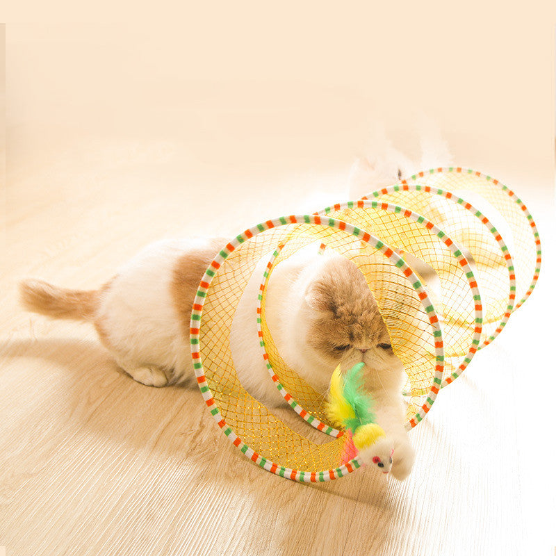 Foldable Pet Tunnel Toy For Play And Storage