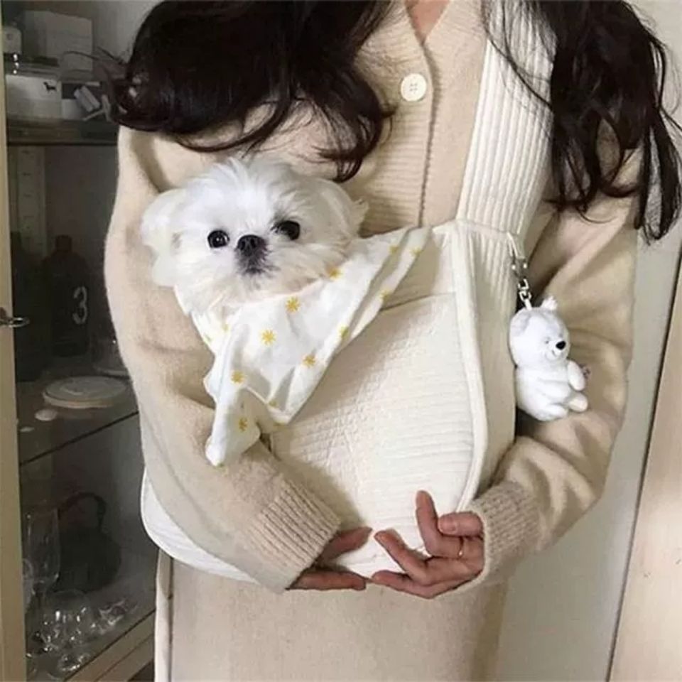 Pet Canvas Handmade Outdoor Travel Shoulder Carrier Tote Bag