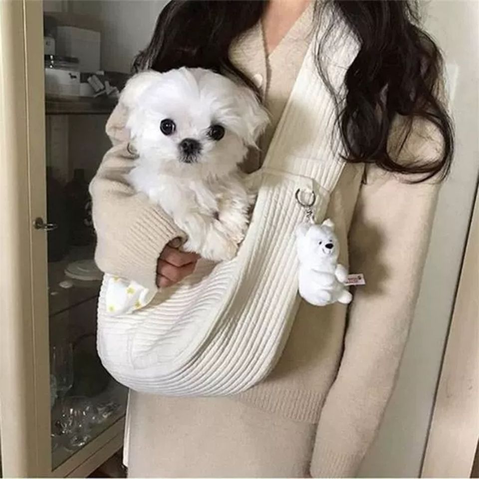 Pet Canvas Handmade Outdoor Travel Shoulder Carrier Tote Bag