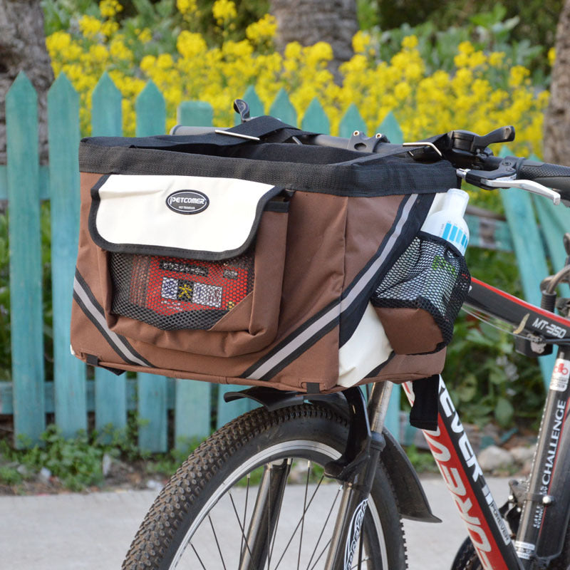 Pet Bicycle Handlebar Front Removable Carrier Basket Bag