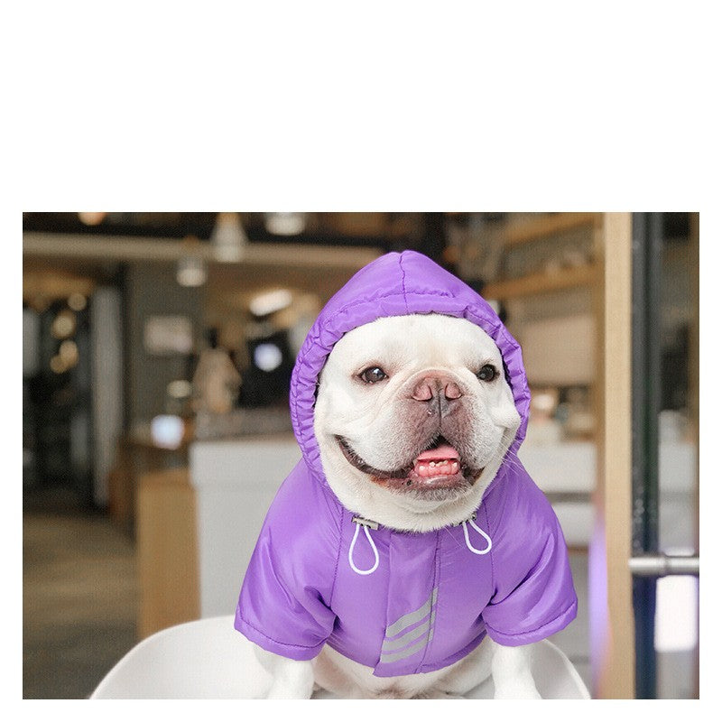Warm Cotton Padded Pet Winter Jacket For Cold Weather
