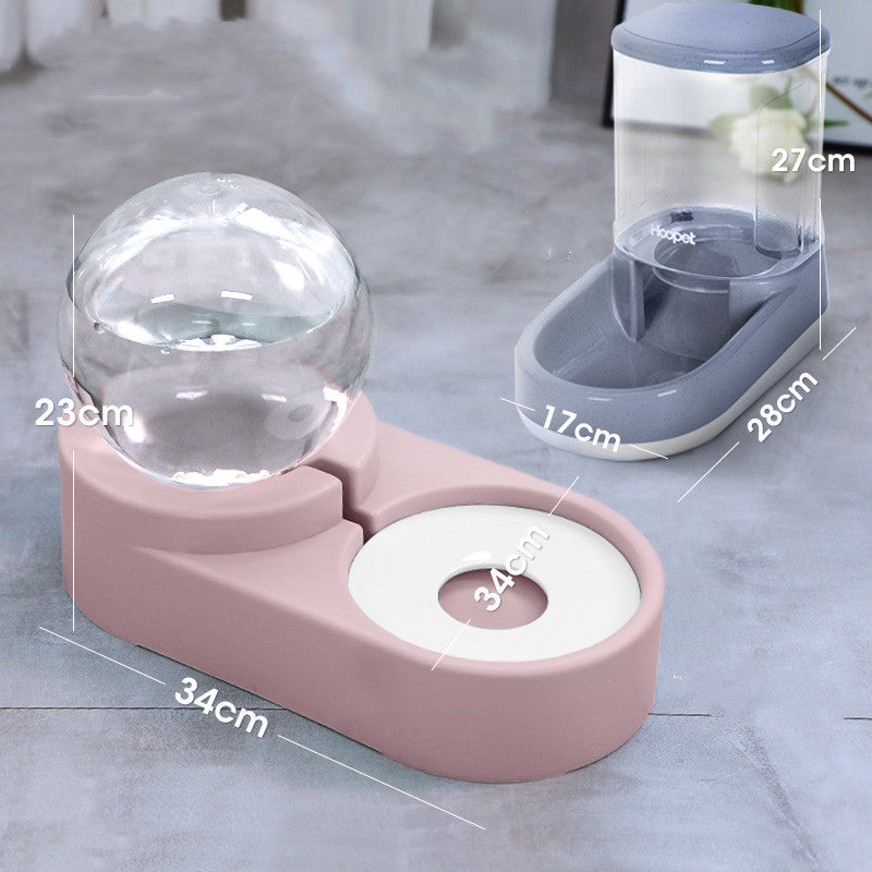 Automatic Pet Feeder Bowl With Water Fountain 1.8L Capacity