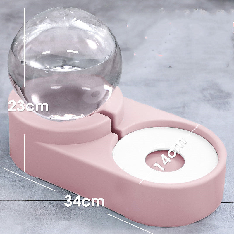 Automatic Pet Feeder Bowl With Water Fountain 1.8L Capacity