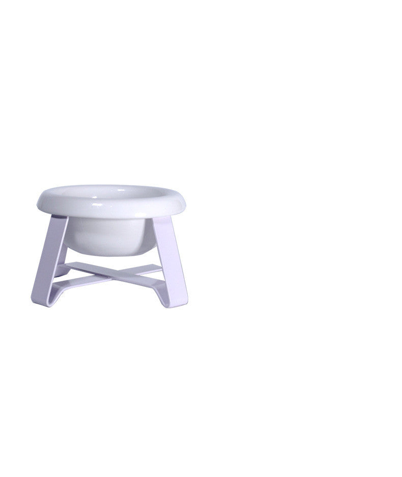 Anti Slip Creative Pet Feeding Bowl With Iron Stand 2 In 1 Food And Water Feeder