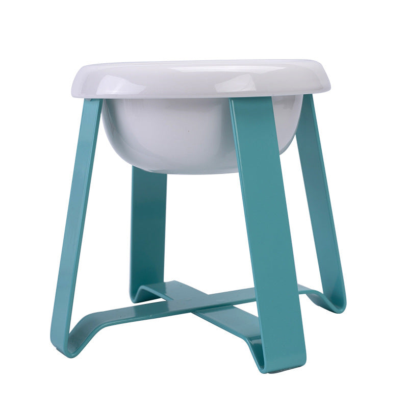 Anti Slip Creative Pet Feeding Bowl With Iron Stand 2 In 1 Food And Water Feeder