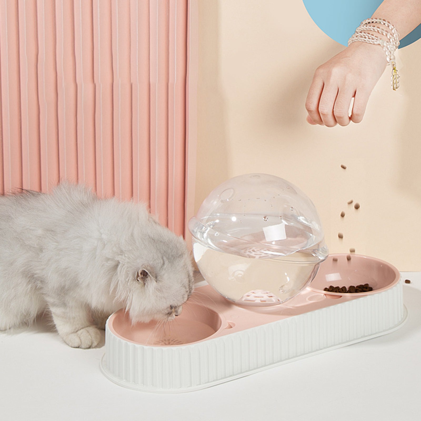 Automatic Pet Water Dispenser Feeding Bowl Plastic Drinker