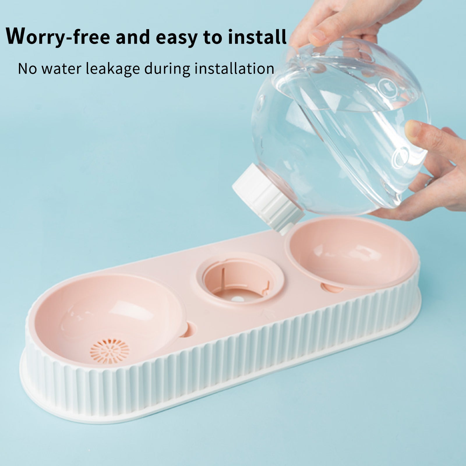 Automatic Pet Water Dispenser Feeding Bowl Plastic Drinker