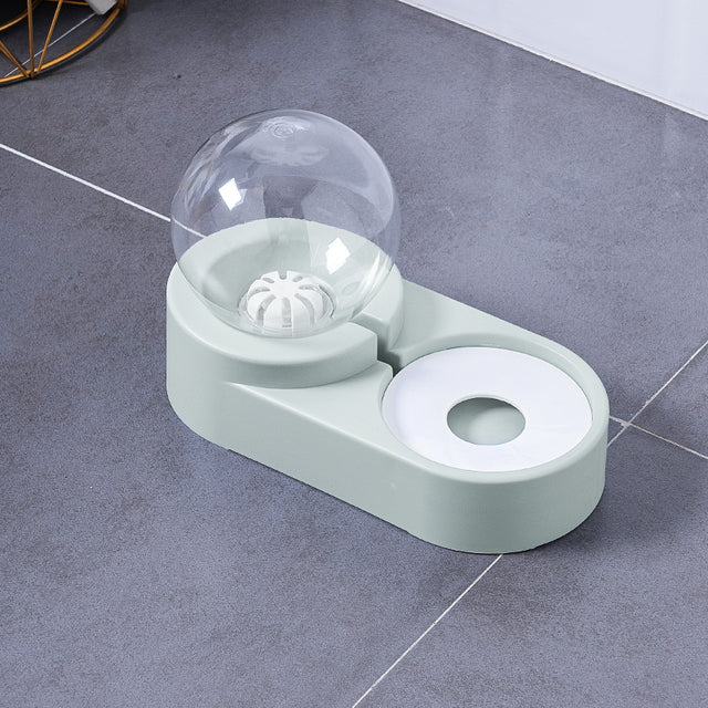 Automatic Pet Feeder Bowl With Water Fountain 1.8L Capacity