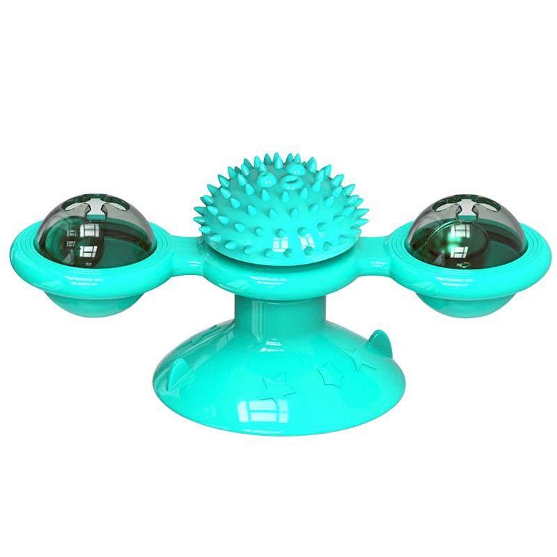 Interactive Pet Catnip Windmill Toy With LED Ball