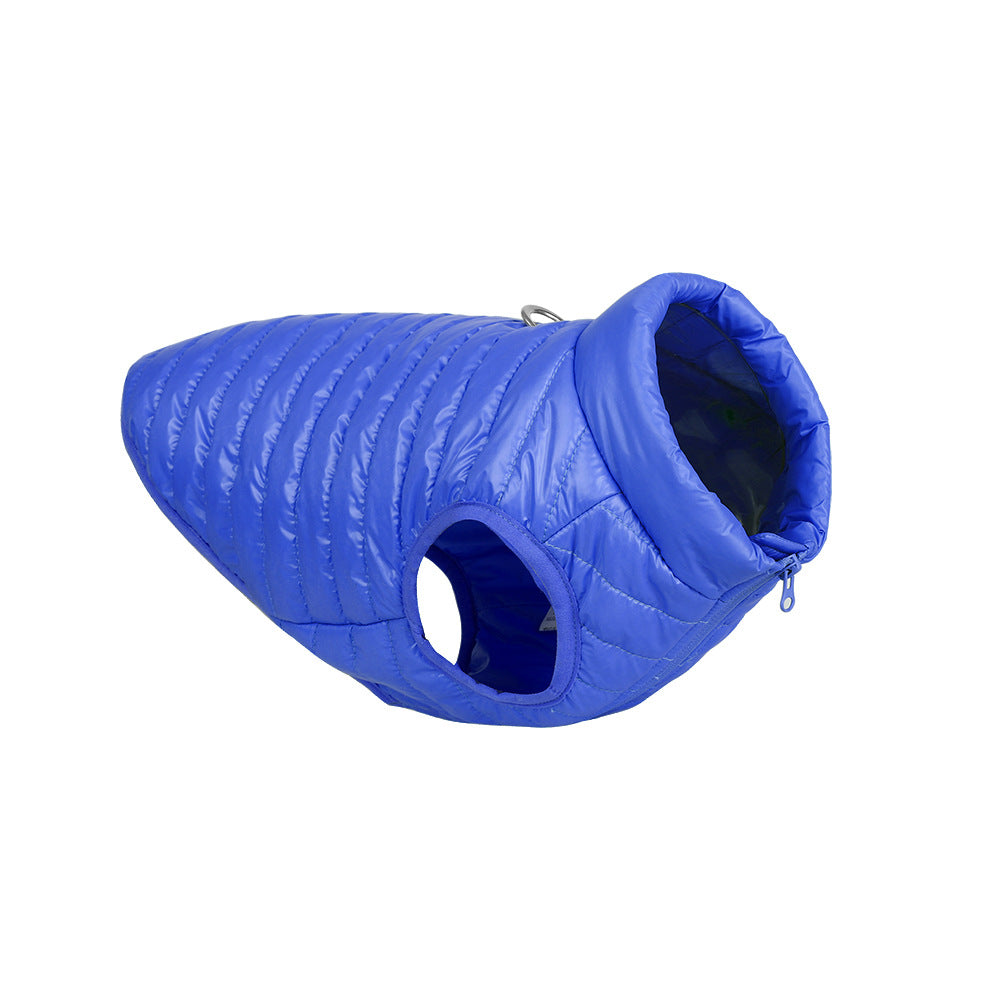 Nylon Zipper Pet Jacket For Autumn And Winter Warmth