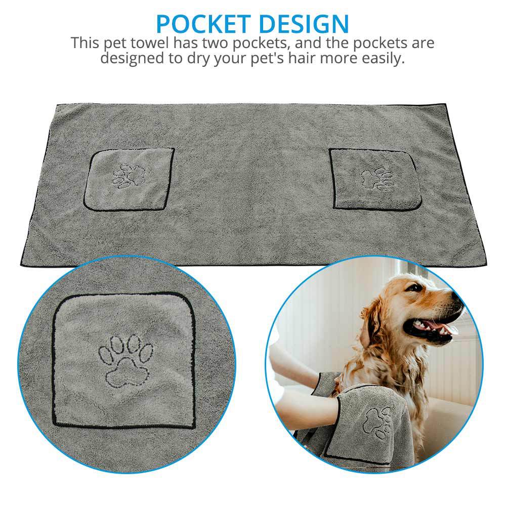 Pet Super Absorbent Bathrobe Bath Towel Large Size