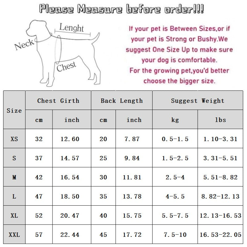 Fleece Lined Pet Winter Cotton Jacket For Small Medium Pets