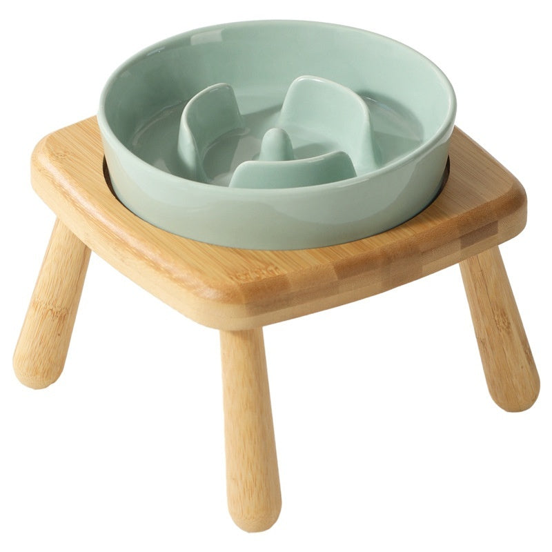 Ceramic Slow Feeding Anti Choking Tip Proof Pet Bowl