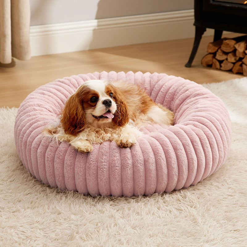 Pet High Gram Plush Round Winter Warm Bed Mat