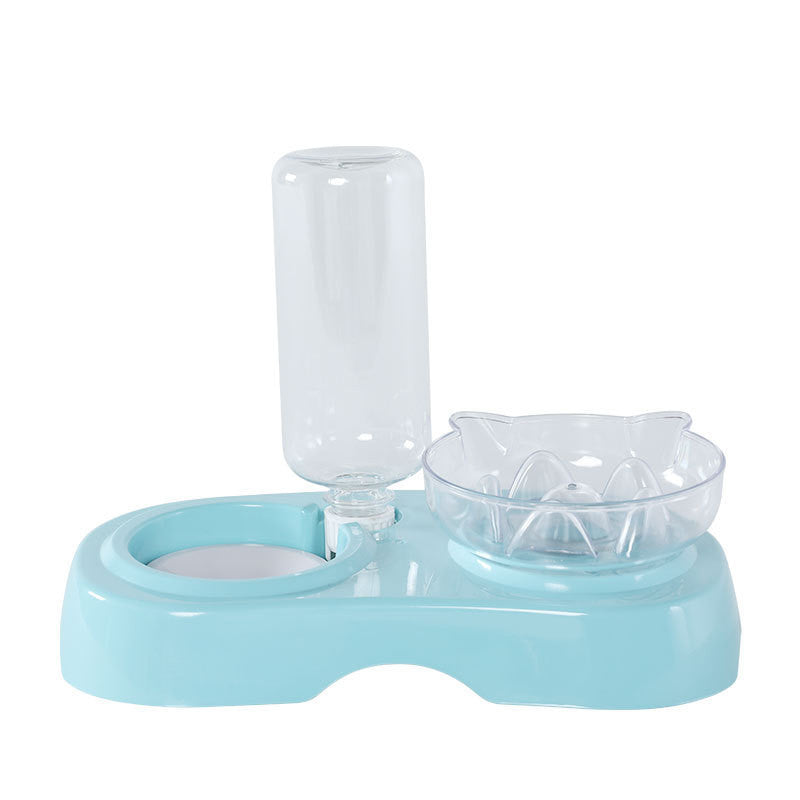 Transparent Plastic Feeding Water Bowl Pet Dish