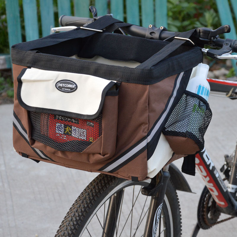 Pet Bicycle Handlebar Front Removable Carrier Basket Bag
