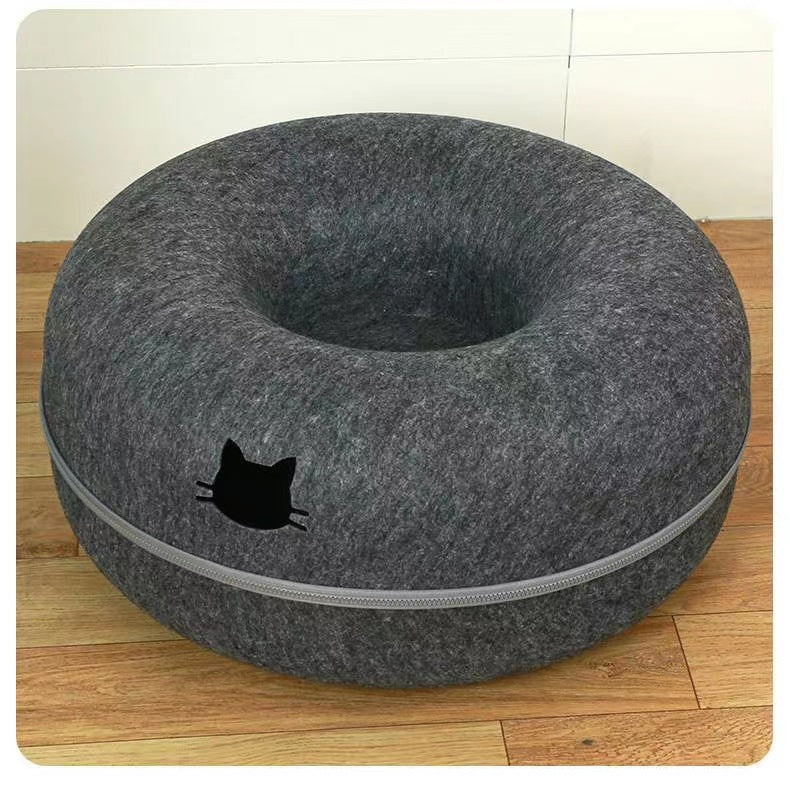 Pet Comfortable Round Tunnel Bed Mat
