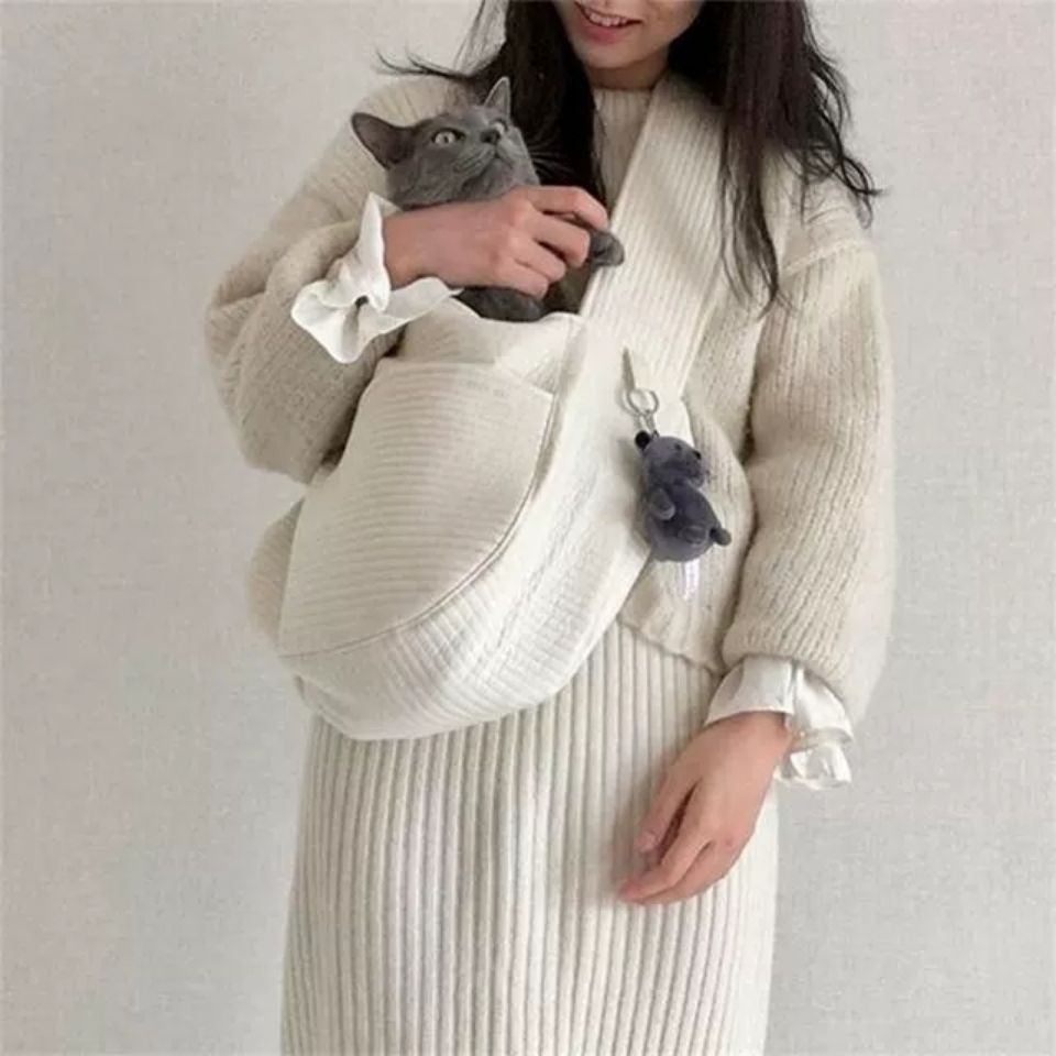 Pet Canvas Handmade Outdoor Travel Shoulder Carrier Tote Bag