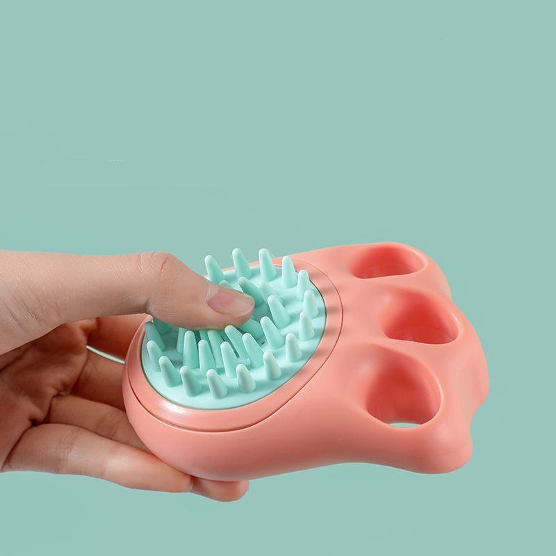 Pet Bath Massage Comb Cleaning Grooming Brush Tool