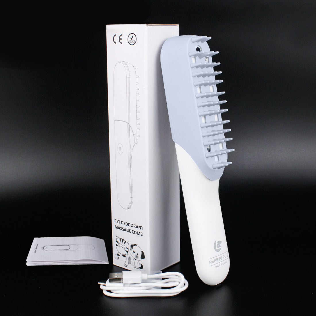 Silicone Massage Grooming Deodorizing Cleaning Pet Brush