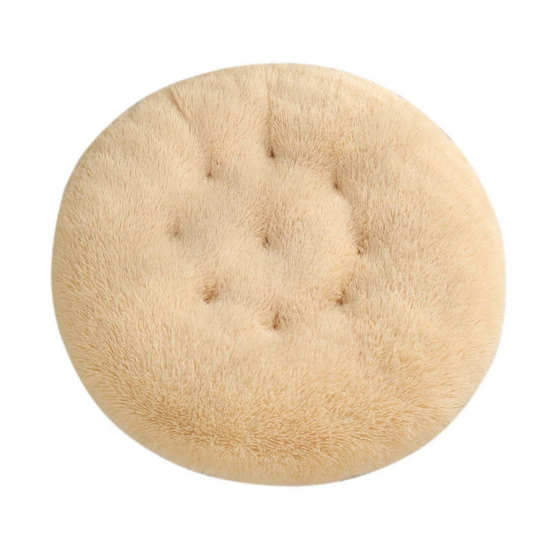 Pet Round Plush Warm Sleep Mat Bed House Cushion