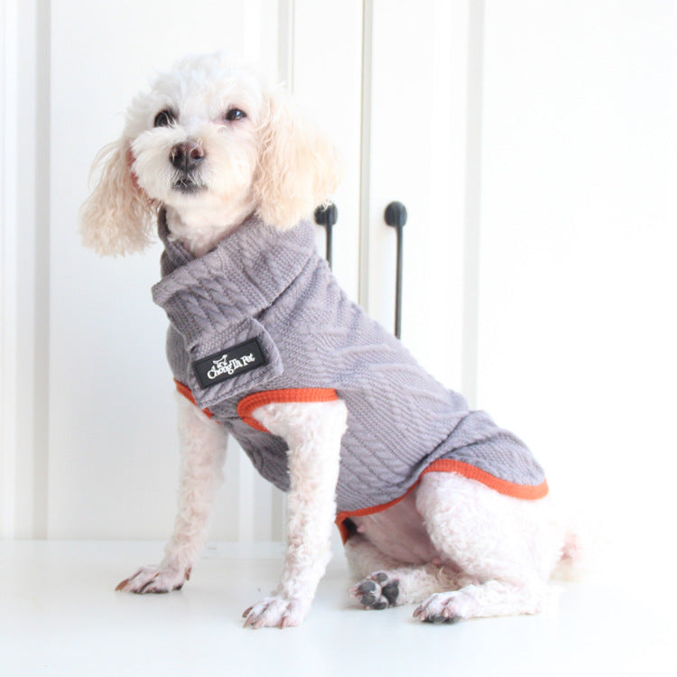Vintage Style Knit Pet Sweater For Warmth
