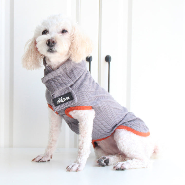 Vintage Style Knit Pet Sweater For Warmth
