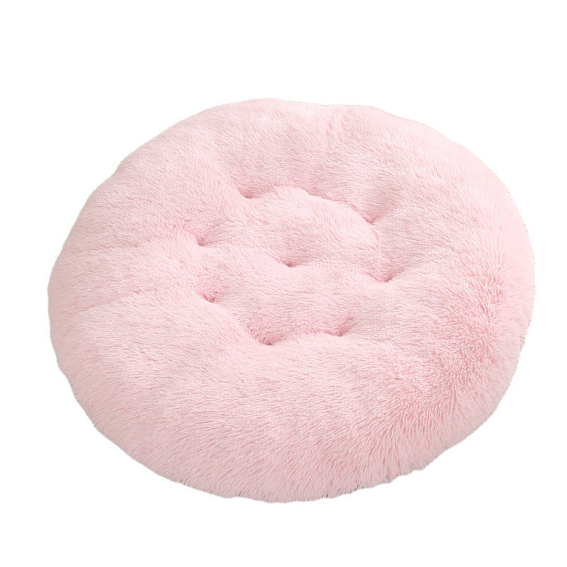 Pet Round Plush Warm Sleep Mat Bed House Cushion