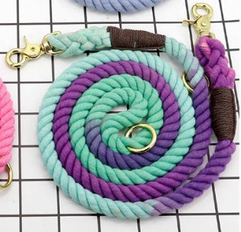 Multi Color Cotton Long Pet Walking Leash