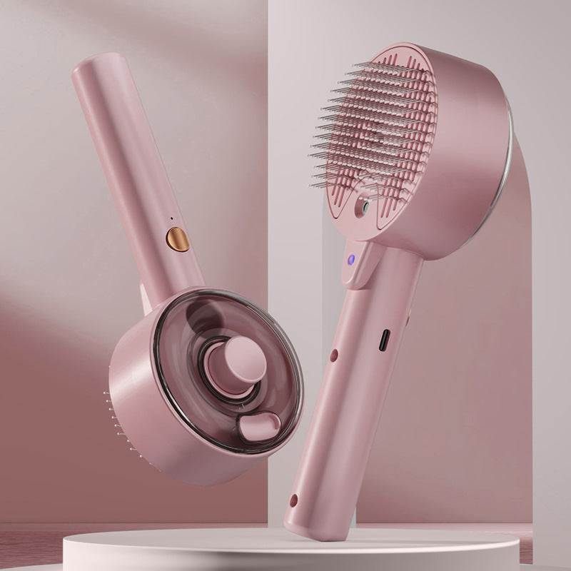 Self Cleaning Steam Grooming Hair Removal Pet Brush