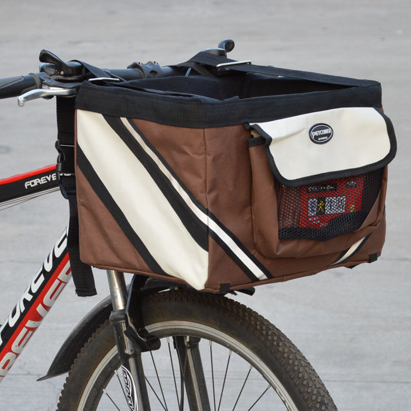 Pet Bicycle Handlebar Front Removable Carrier Basket Bag