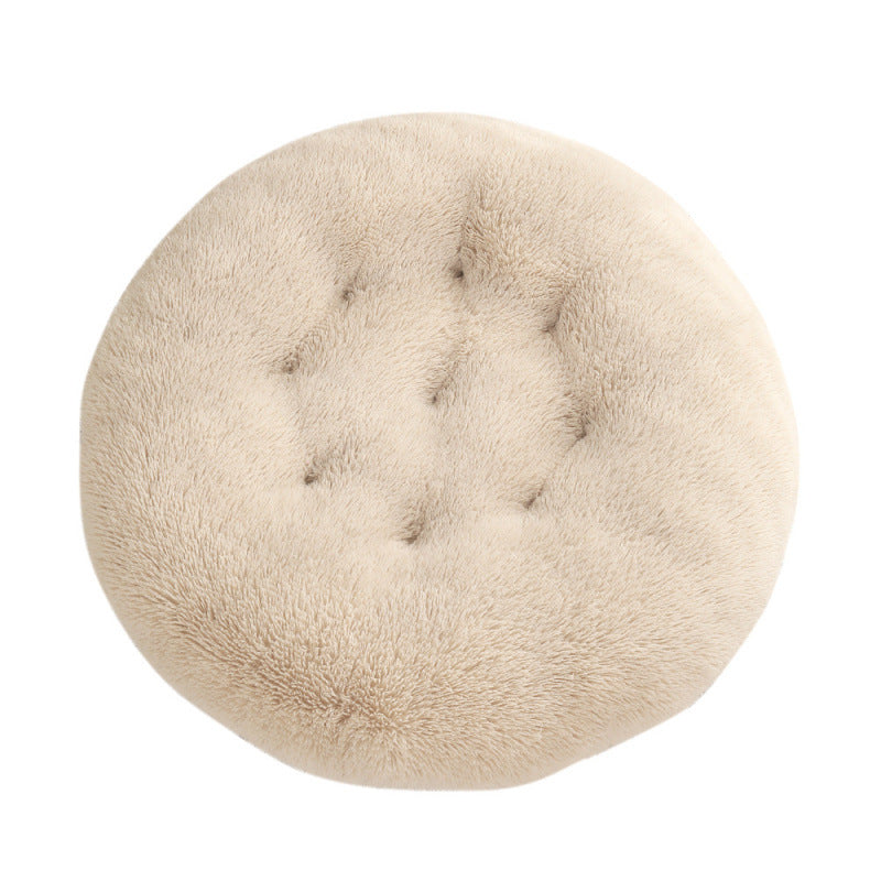 Pet Round Plush Warm Sleep Mat Bed House Cushion