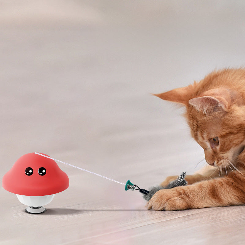 Suction Cup Retractable Wand Pet Teaser Exercise Interactive Toy