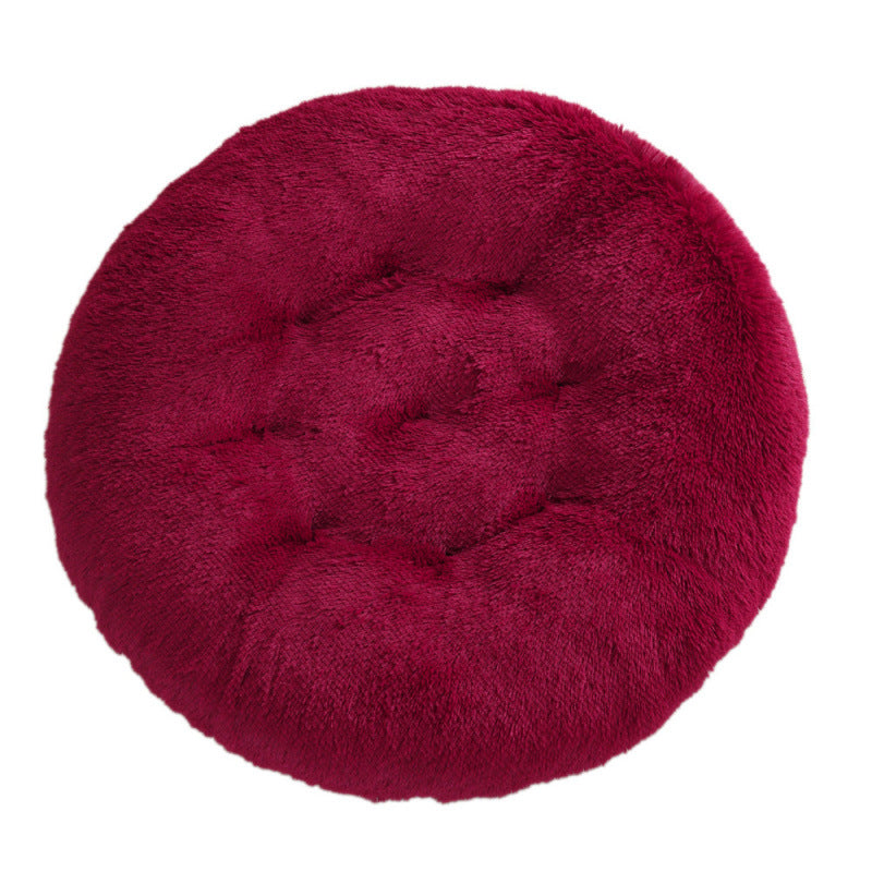 Pet Round Plush Warm Sleep Mat Bed House Cushion
