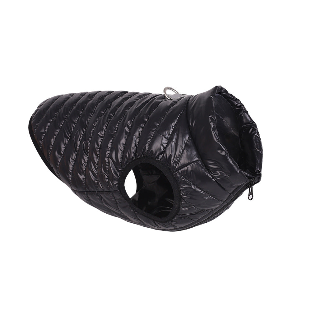 Nylon Zipper Pet Jacket For Autumn And Winter Warmth