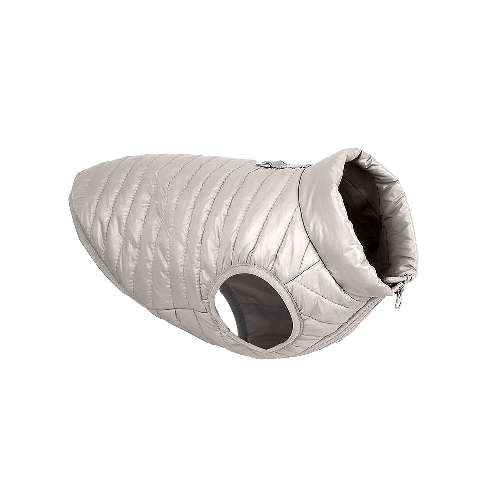 Nylon Zipper Pet Jacket For Autumn And Winter Warmth