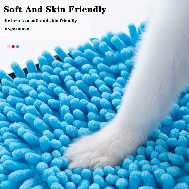 Pet Super Absorbent Microfiber Quick Dry Bath Towel With Hand Pockets