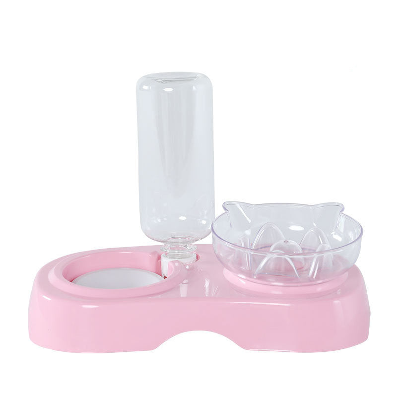 Transparent Plastic Feeding Water Bowl Pet Dish