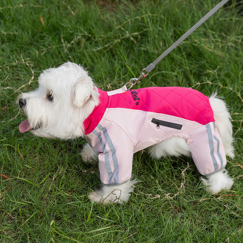 Fleece Lined Pet Winter Cotton Jacket For Small Medium Pets