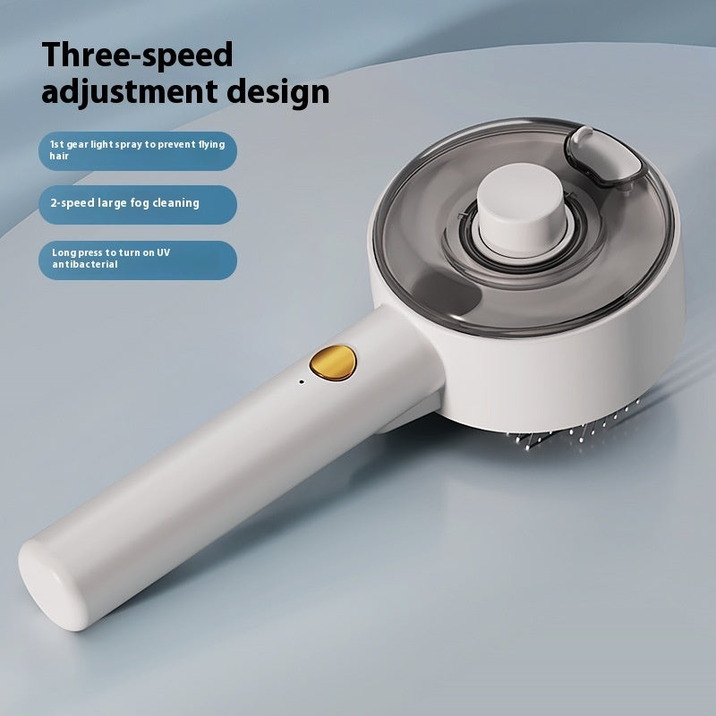 Self Cleaning Steam Grooming Hair Removal Pet Brush