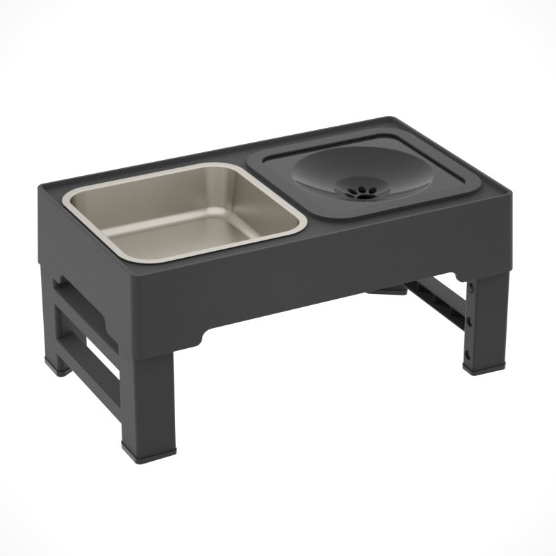 Adjustable Height Pet Double Bowl Stainless Stand Feeder