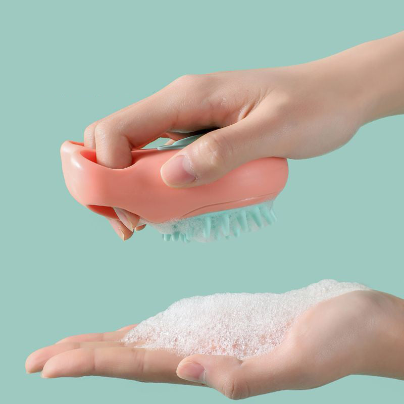 Pet Bath Massage Comb Cleaning Grooming Brush Tool