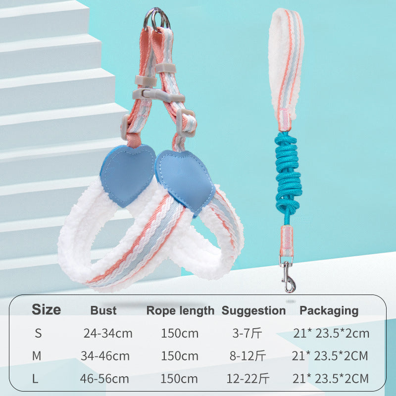 Breathable Chest Vest Adjustable Pet Walking Leash Harness