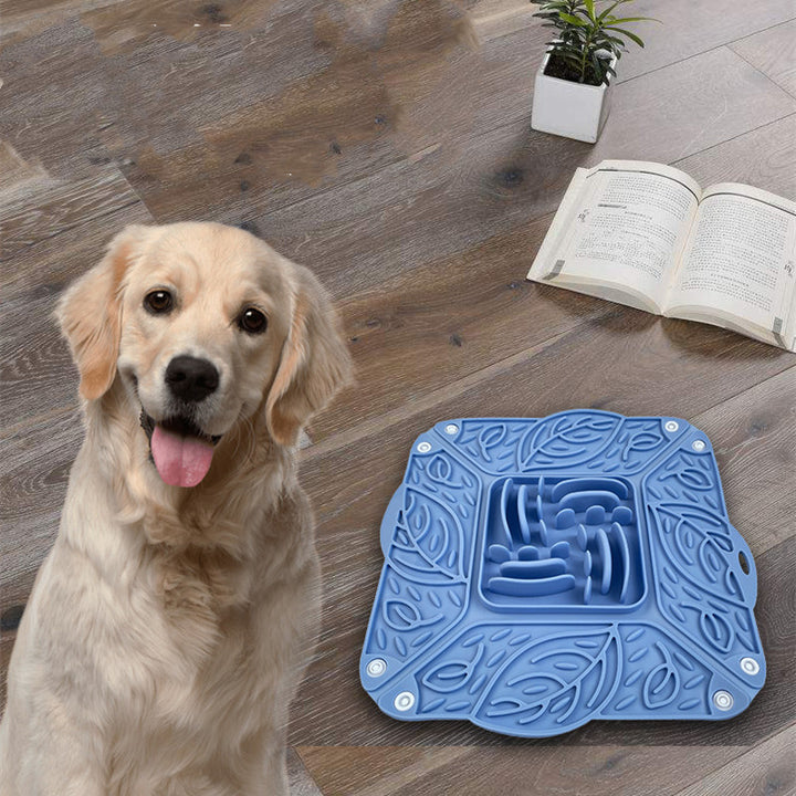 Foldable Silicone Slow Feeding Mat Multi Functional Pet Bowl