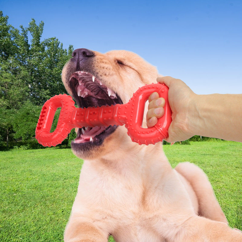 Long Lasting Interactive Chew Bone Tug Band Pet Toy