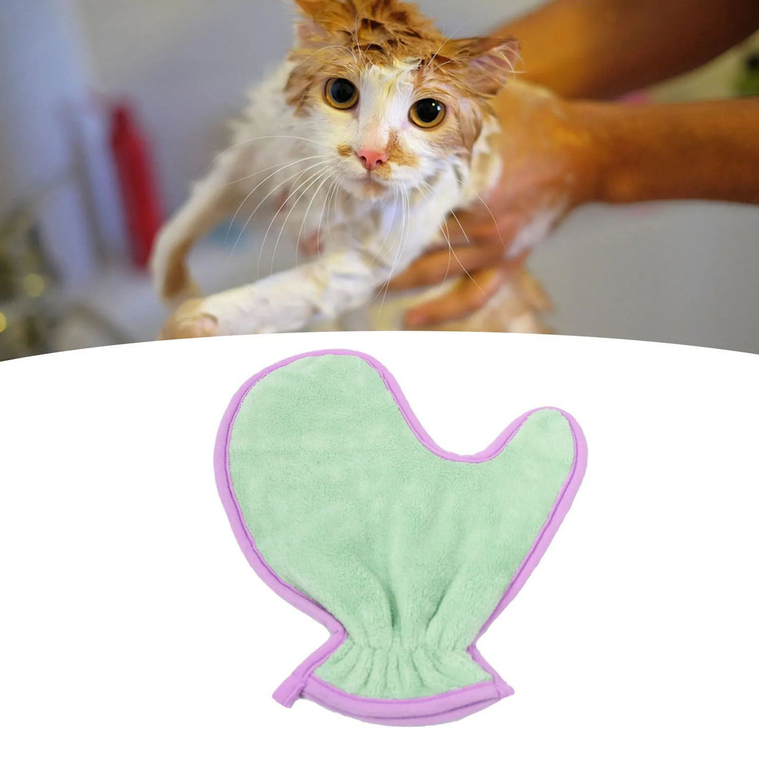 Pet Double Sided Absorbent Bath Towel Cleaning Gloves