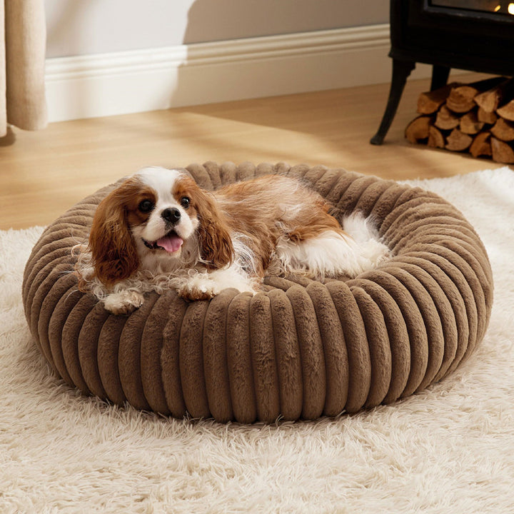 Pet High Gram Plush Round Winter Warm Bed Mat